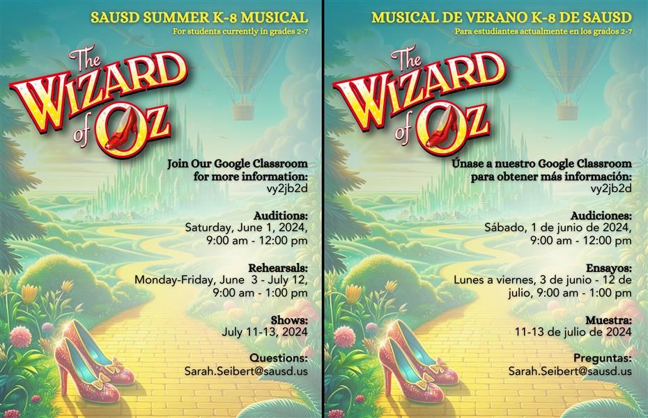 Summer Musical Grades 2 - 8